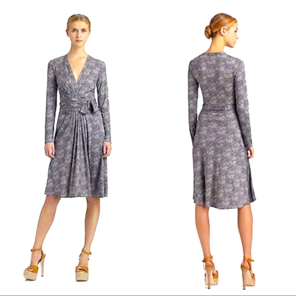 Tory Burch Vanessa Interlocking Silk Wrap Dress